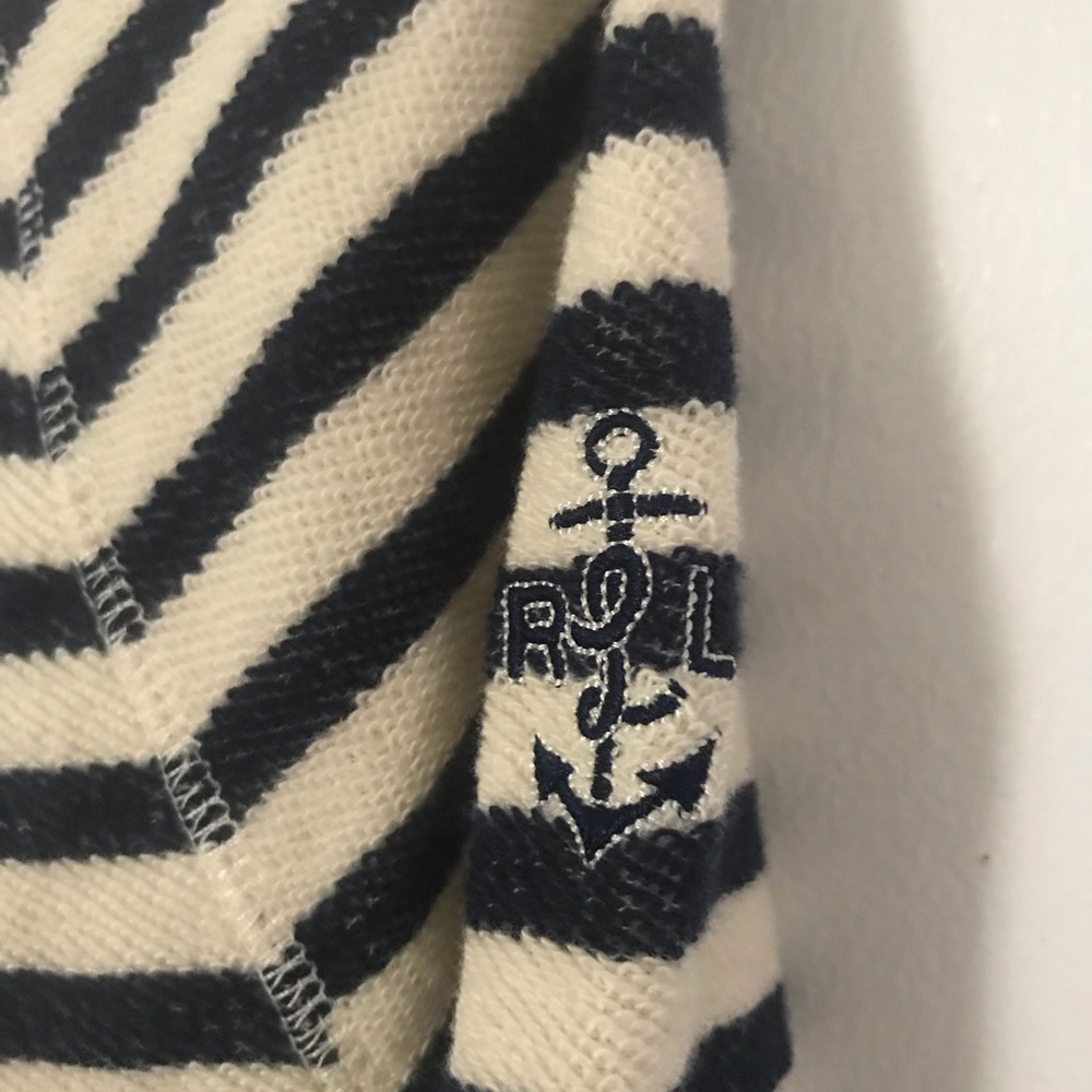 Ralph Lauren White and Blue Striped Top